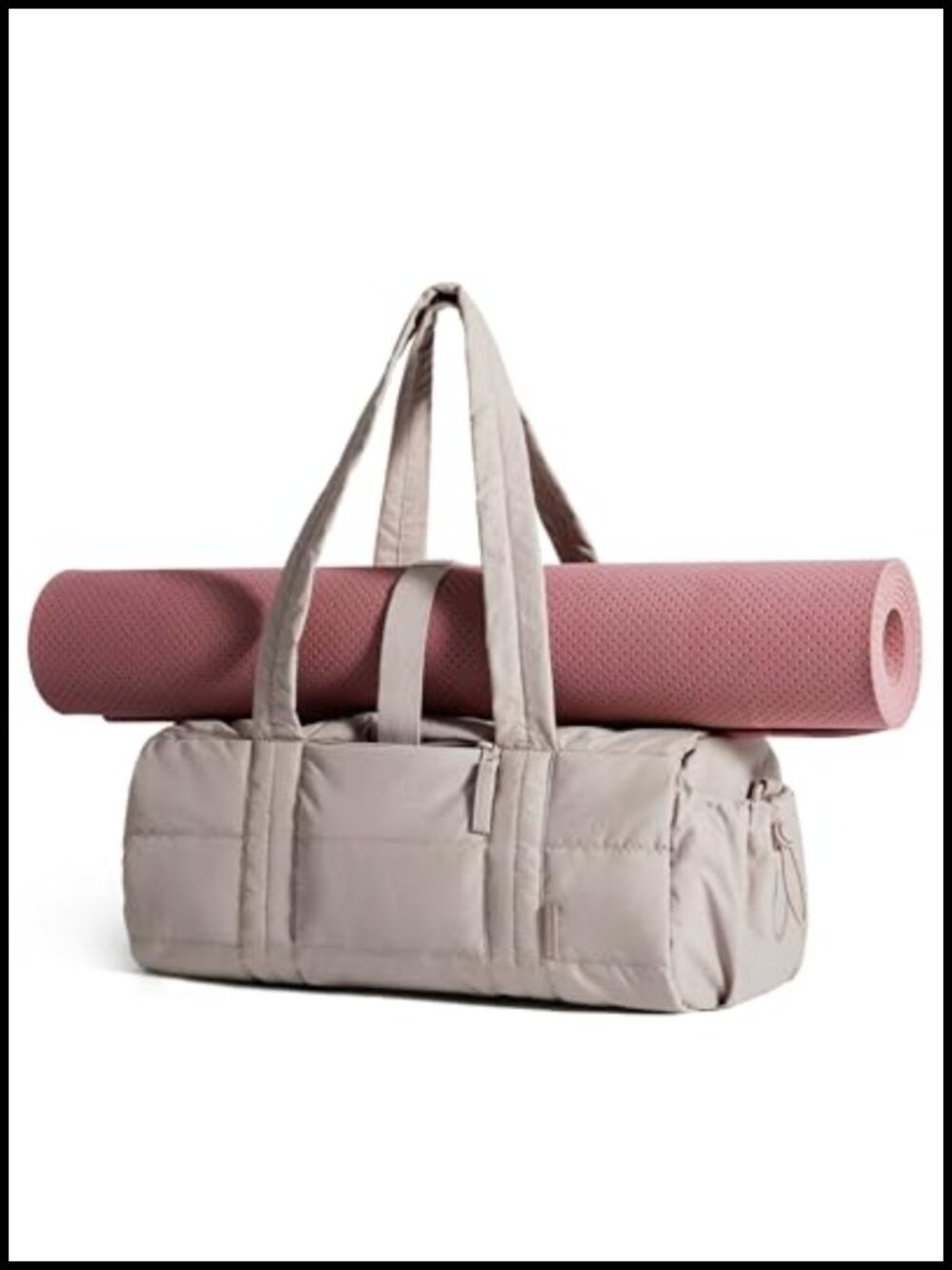 BAGSMART Puffy Yoga Mat Gym Bag Weekender Duffel Water Resistant